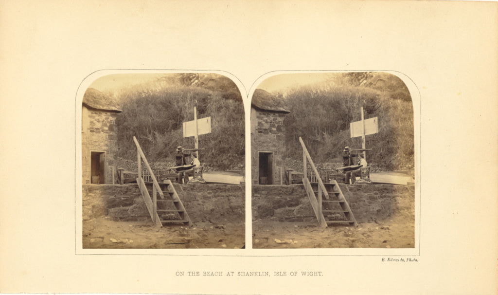 Ernest H. Edwards:On the Beach at Shanklin, Isle of Wight, Poster Print Wall Art