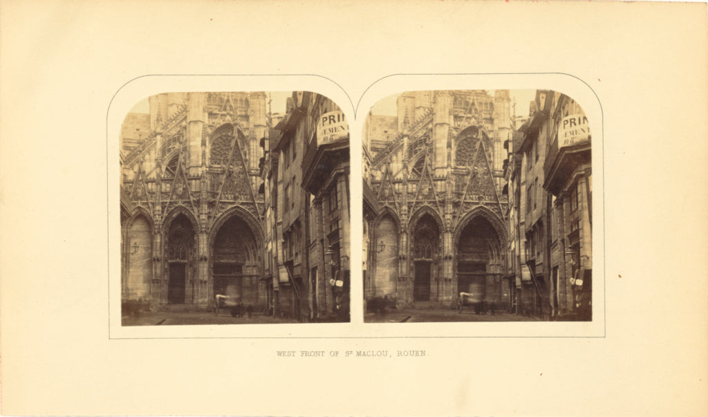 Unknown maker:West Front of St. Maclou, Rouen, Poster Print Wall Art