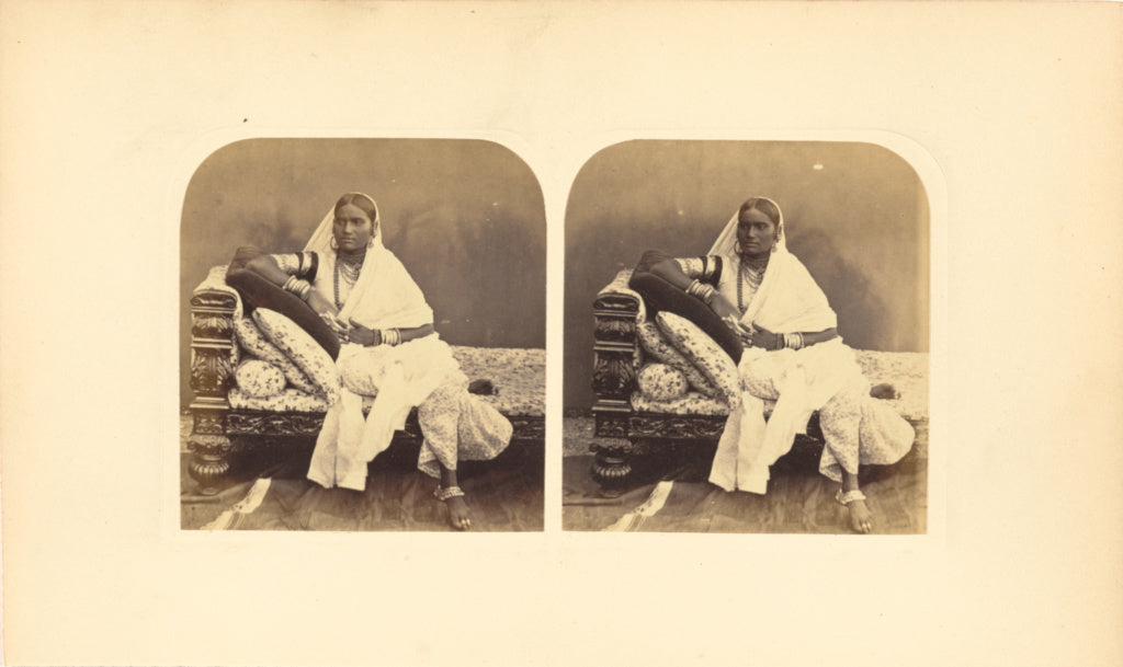 Captain Allan Scott:A Hindu Lady, Poster Print Wall Art