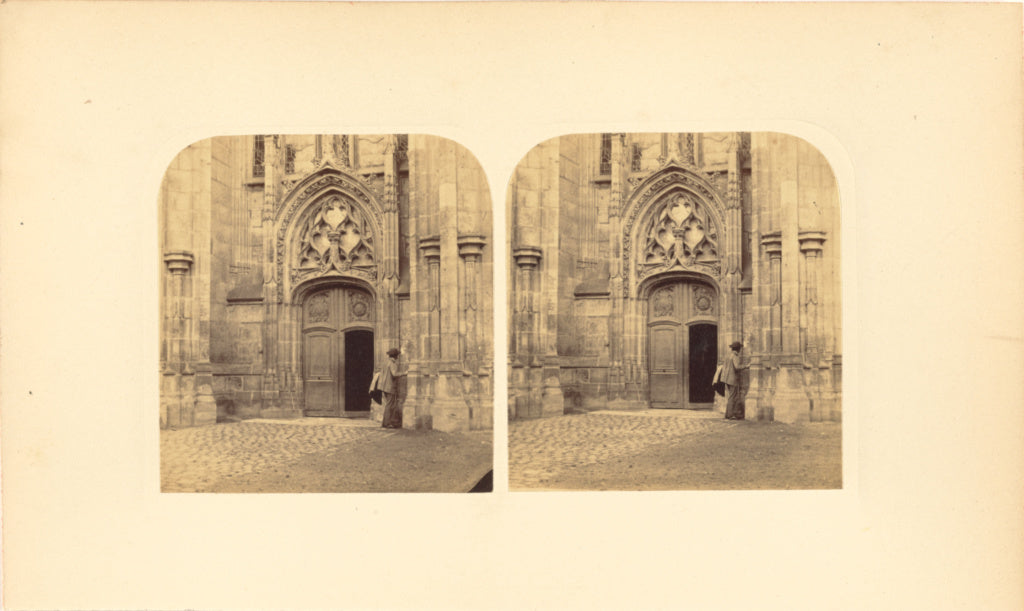 Unknown maker:Doorway of Saint Ouen, Rouen, Poster Print Wall Art