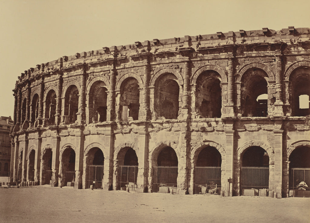 edouard Baldus:Nimes. Amphithéâtre, Poster Print Wall Art