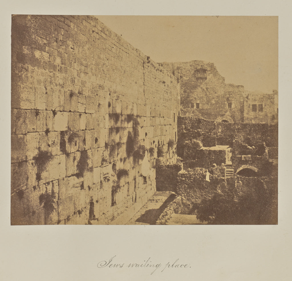 Reverend George Wilson Bridges:Jews wailing place., Poster Print Wall Art