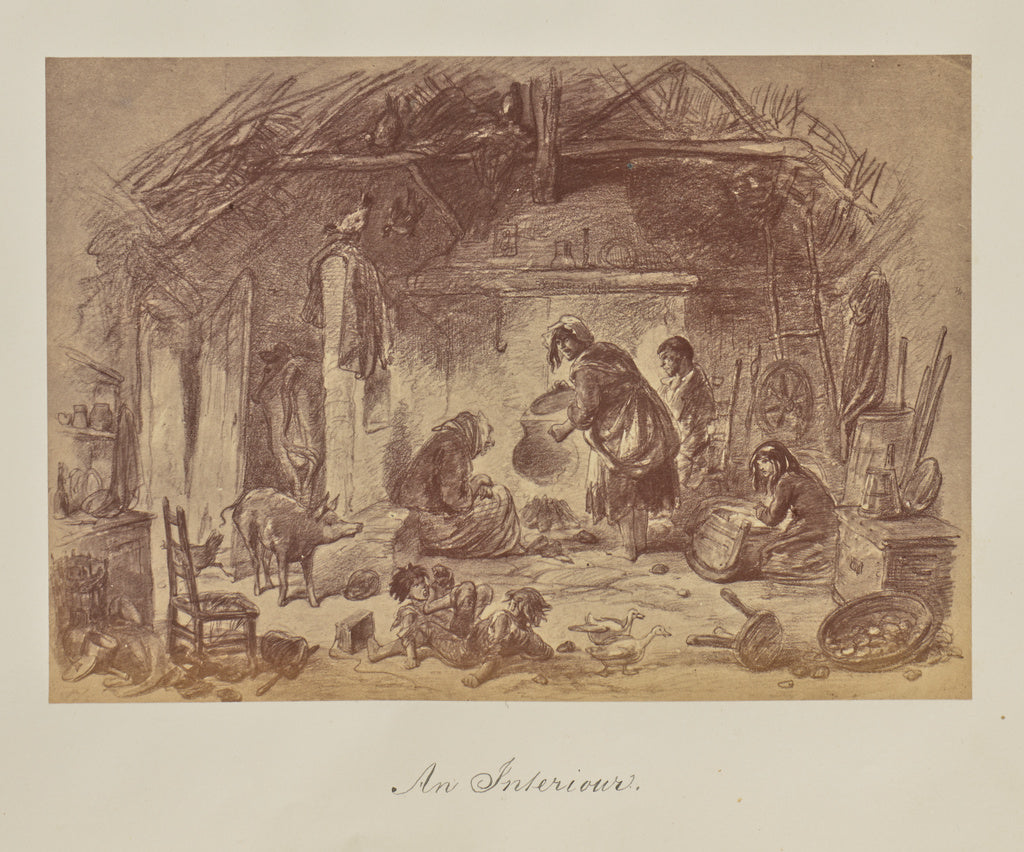 Unknown:An Interiour (sic)., Poster Print Wall Art