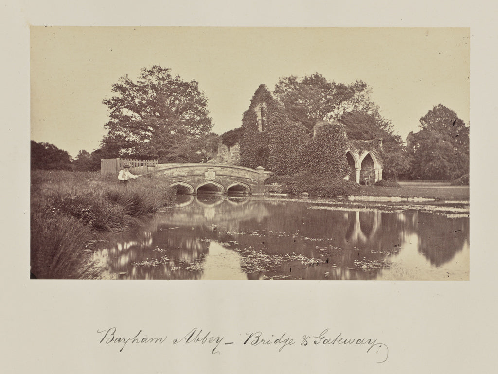 Unknown:Bayham Abbey - Bridge & Gateway., Poster Print Wall Art