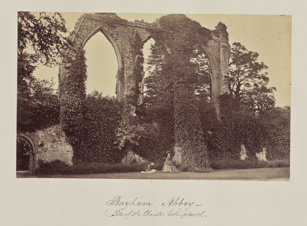 Unknown:Bayham Abbey - Site of the Cloister looking north., Poster Print Wall Art