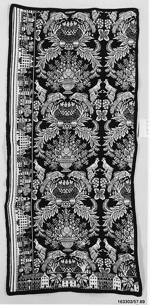 Coverlet fragment 1830–40, Poster Print