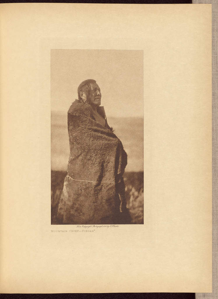 Edward S. Curtis:Mountain Chief - Piegan, Poster Print Wall Art