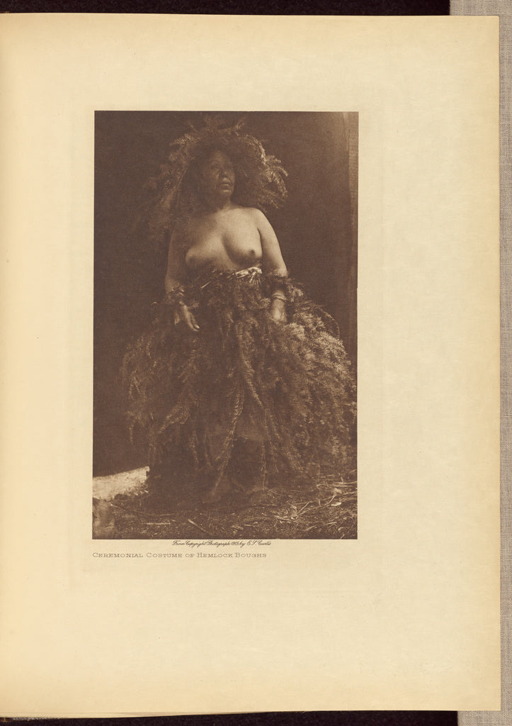 Edward S. Curtis:Ceremonial Costume of Hemlock Boughs, Poster Print Wall Art