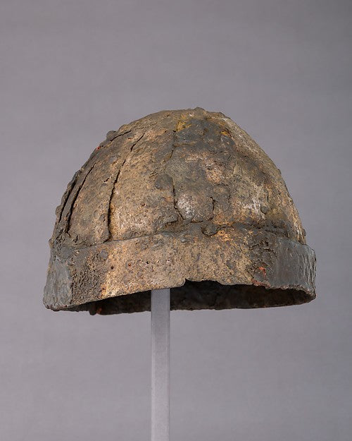Helmet probably c8th cent, Poster Print Wall Art