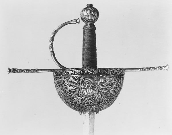 Cup-Hilted Rapier c1650, Poster Print Wall Art