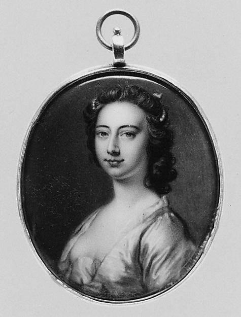 Attributed to Christian Friedrich Zincke:Portrait of a Woman-16x12"(A3) Poster