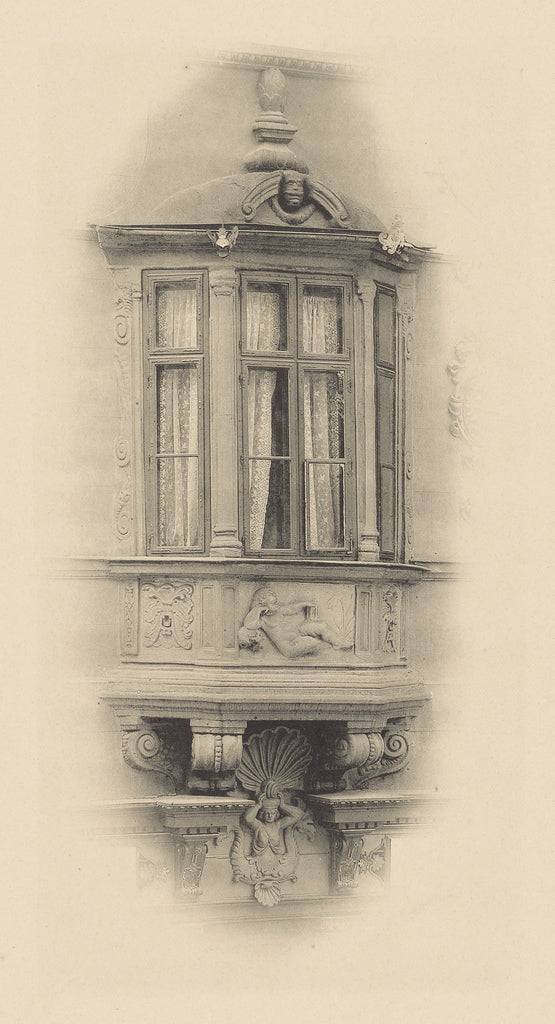 W. Biede:Chorlein am Ehrenbachschen Hause, Josephsplatz 5, Poster Print Wall Art