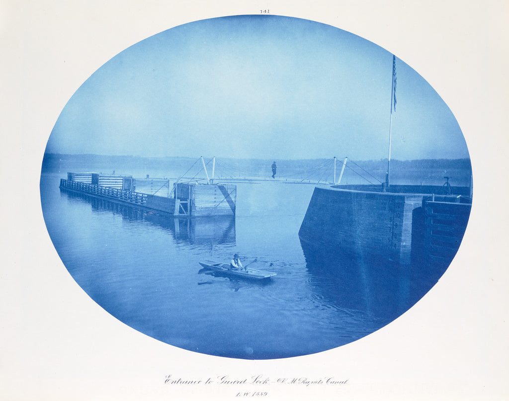 Henry P. Bosse:Entrance to Guard Lock, - D.M. Rapids Canal, , Poster Print Wall Art