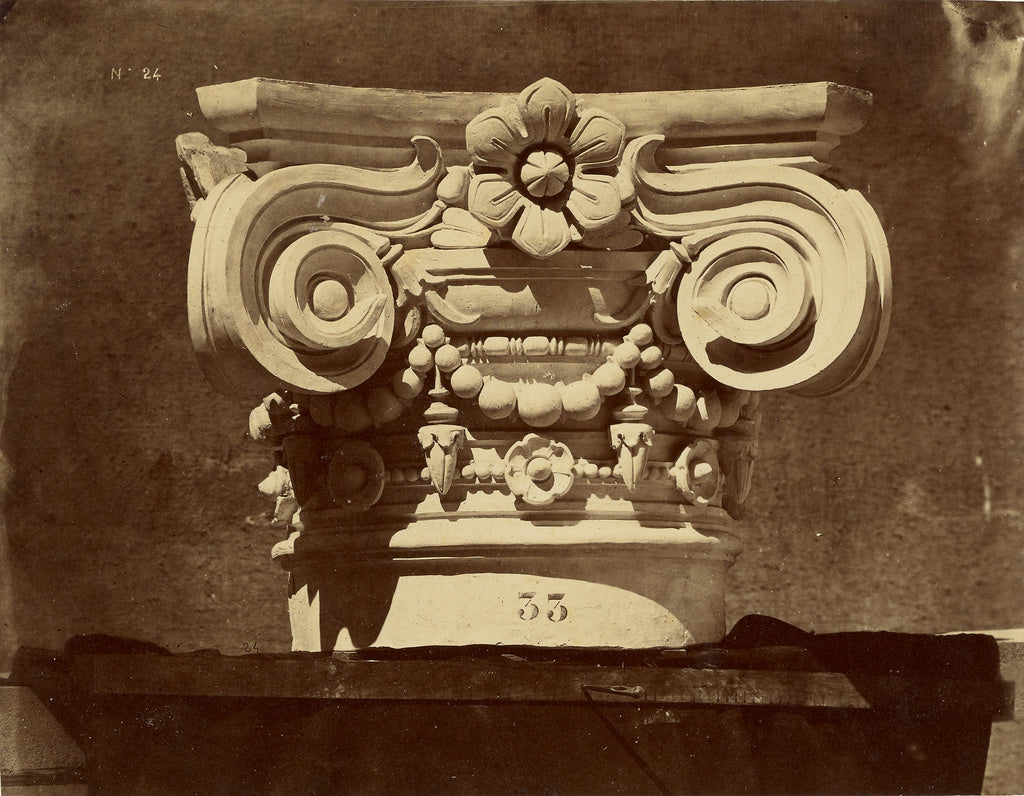 Louis-emile Durandelle:Chapiteau des colonnes du vestibule c, Poster Print Wall Art