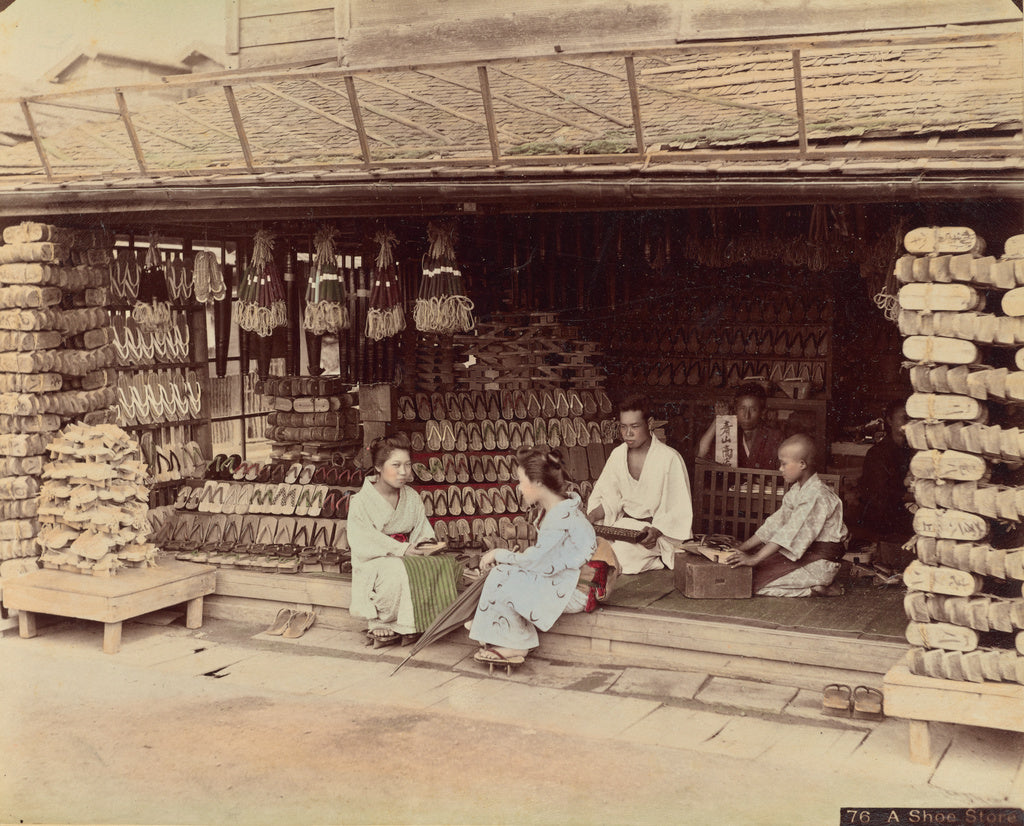 Kusakabe KimbeiAttributed to:A Shoe Store, Poster Print Wall Art