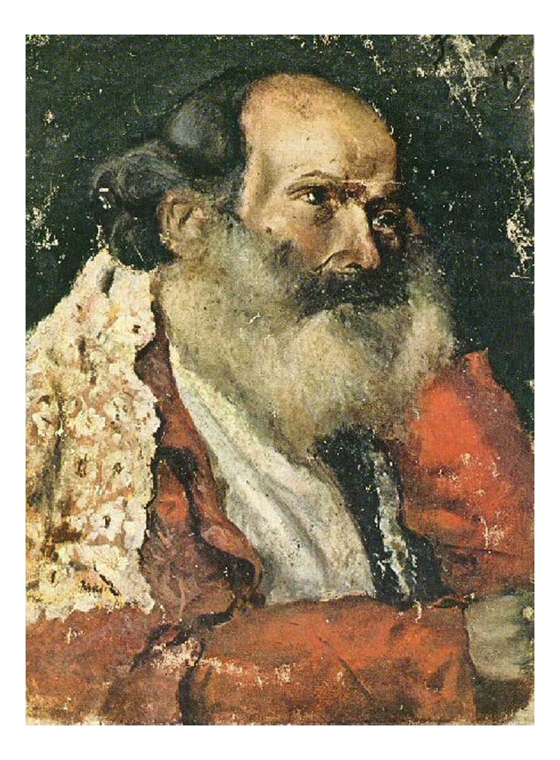 1895 Portrait d'un homme barbu by Pablo Picasso, vintage artwork, 16x12"(A3) Poster
