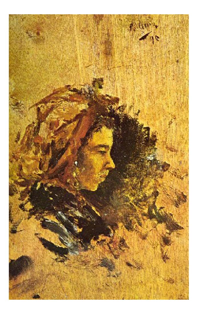 1895 Profil de femme de Galice by Pablo Picasso, vintage artwork, 16x12"(A3) Poster