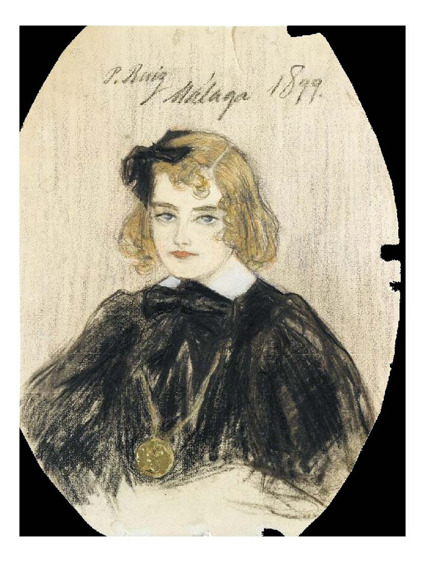 1899 Portrait de Teresa Blasco by Pablo Picasso, vintage artwork, 16x12"(A3) Poster