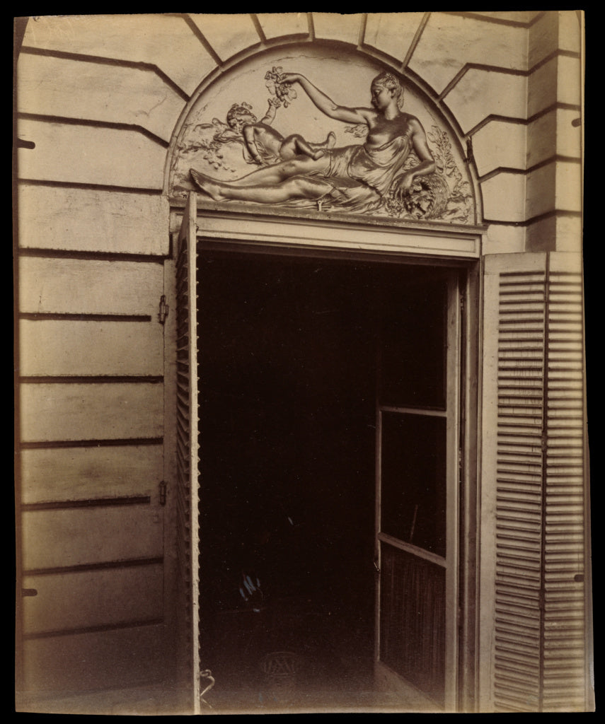 Eugène Atget:Overdoor Relief, Hôtel du Cardinal Dubois, ru, Poster Print Wall Art