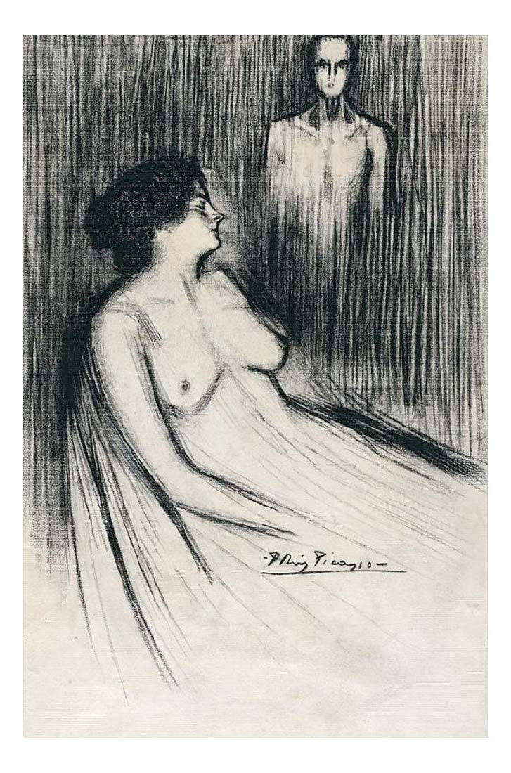 1900 El clam de les verges by Pablo Picasso, vintage artwork, 16x12"(A3) Poster