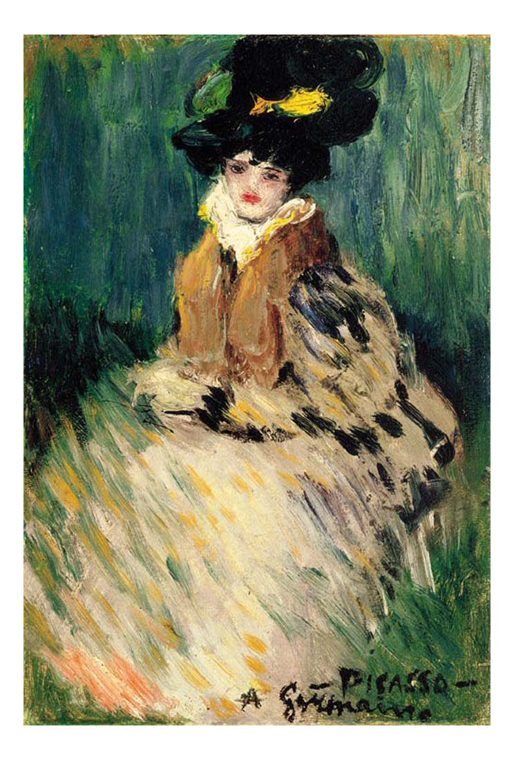 1900 Germaine by Pablo Picasso, vintage artwork, 16x12"(A3) Poster