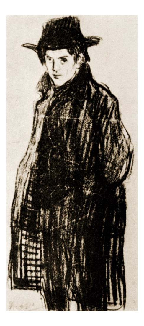 1901 Autoportrait2 by Pablo Picasso, vintage artwork, 16x12"(A3) Poster