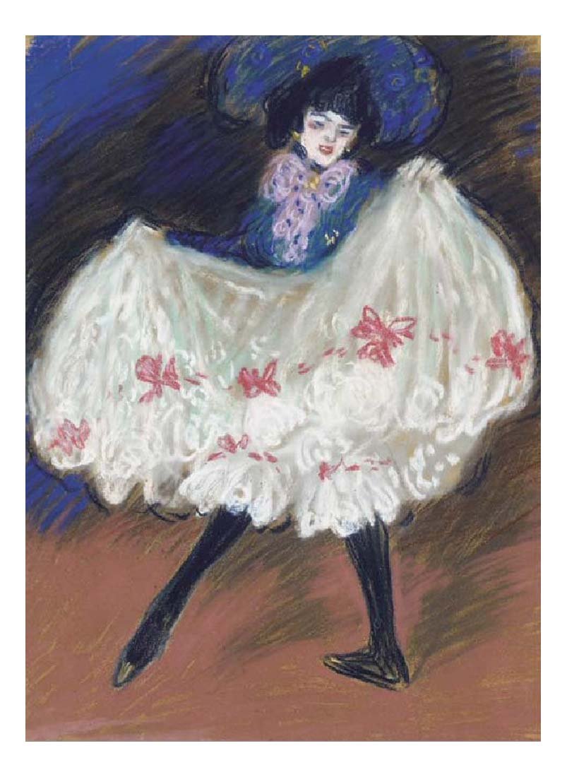 1901 La danseuse (Cancan) by Pablo Picasso, vintage artwork, 16x12"(A3) Poster