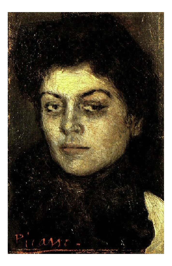 1901 Portrait de Lola Ruiz Picasso by Pablo Picasso, vintage artwork, 16x12"(A3) Poster