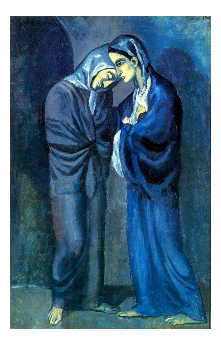 1902 L'entrevue (Les deux soeurs) by Pablo Picasso, vintage artwork, 16x12"(A3) Poster