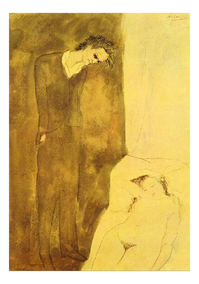 1904 Nu dormant by Pablo Picasso, vintage artwork, 16x12"(A3) Poster