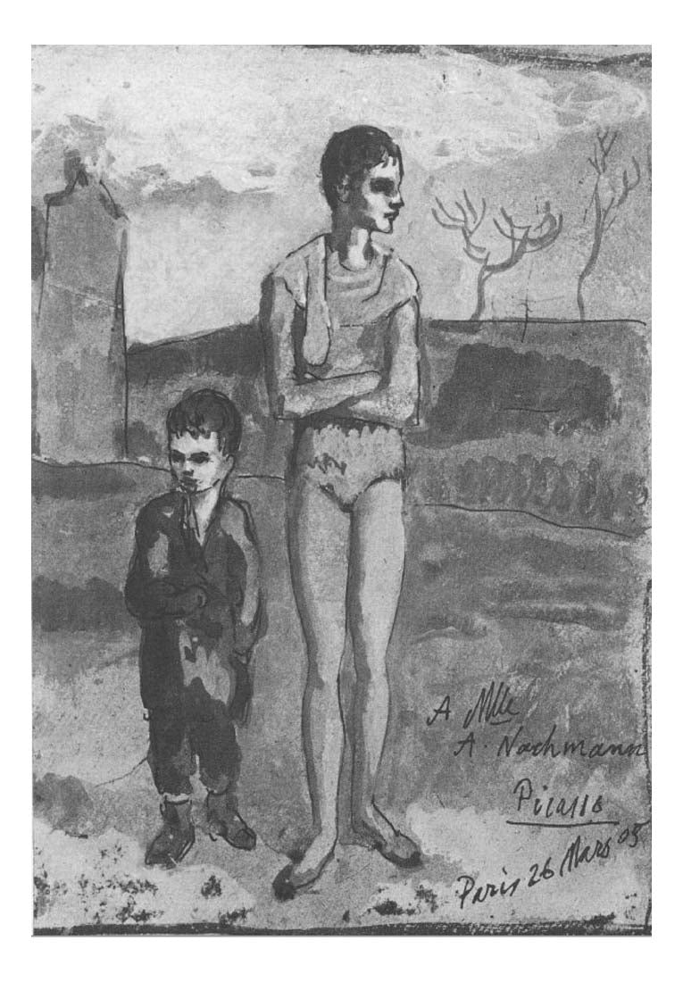 1905 Jeune acrobat et enfant by Pablo Picasso, vintage artwork, 16x12"(A3) Poster