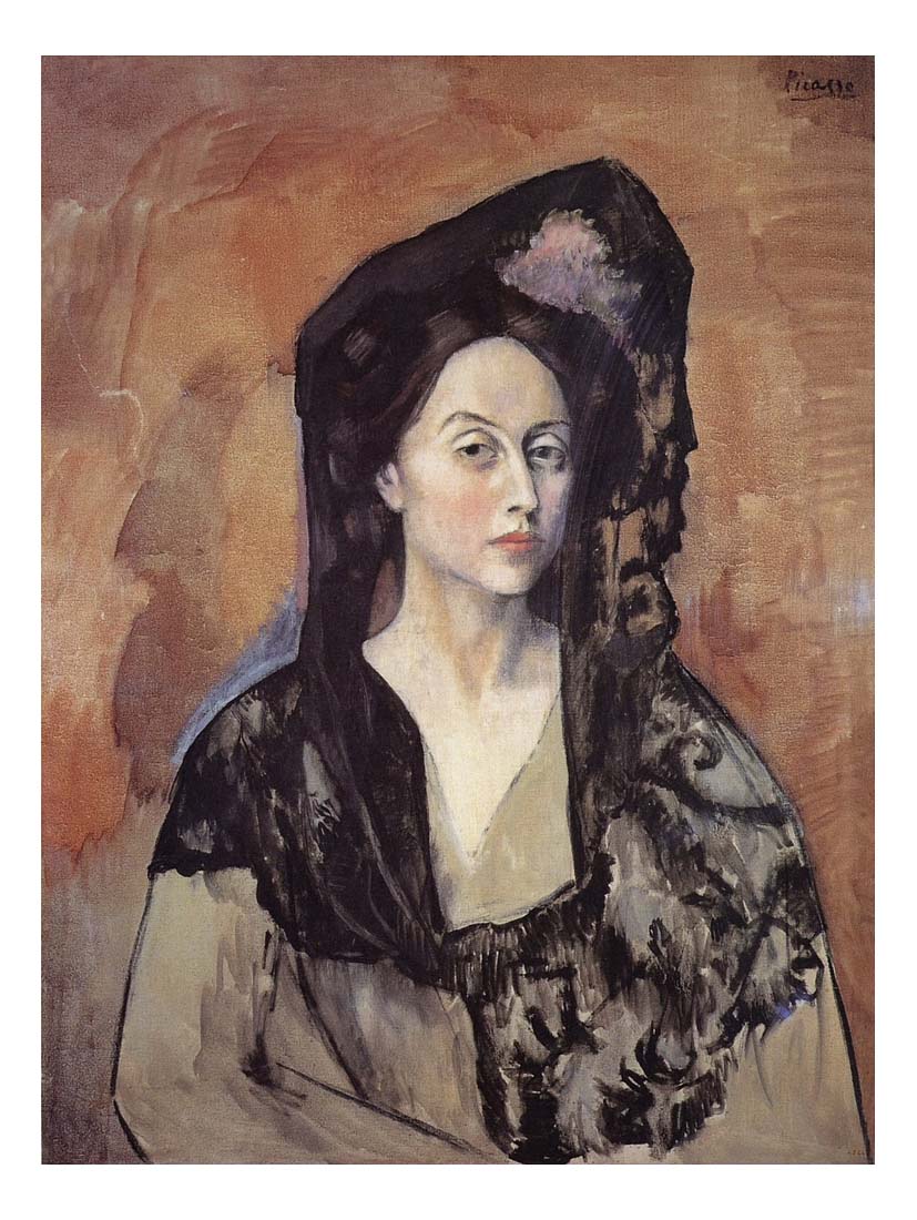 1905 Portrait de Madame Benedetta Canals by Pablo Picasso, vintage artwork, 16x12"(A3) Poster