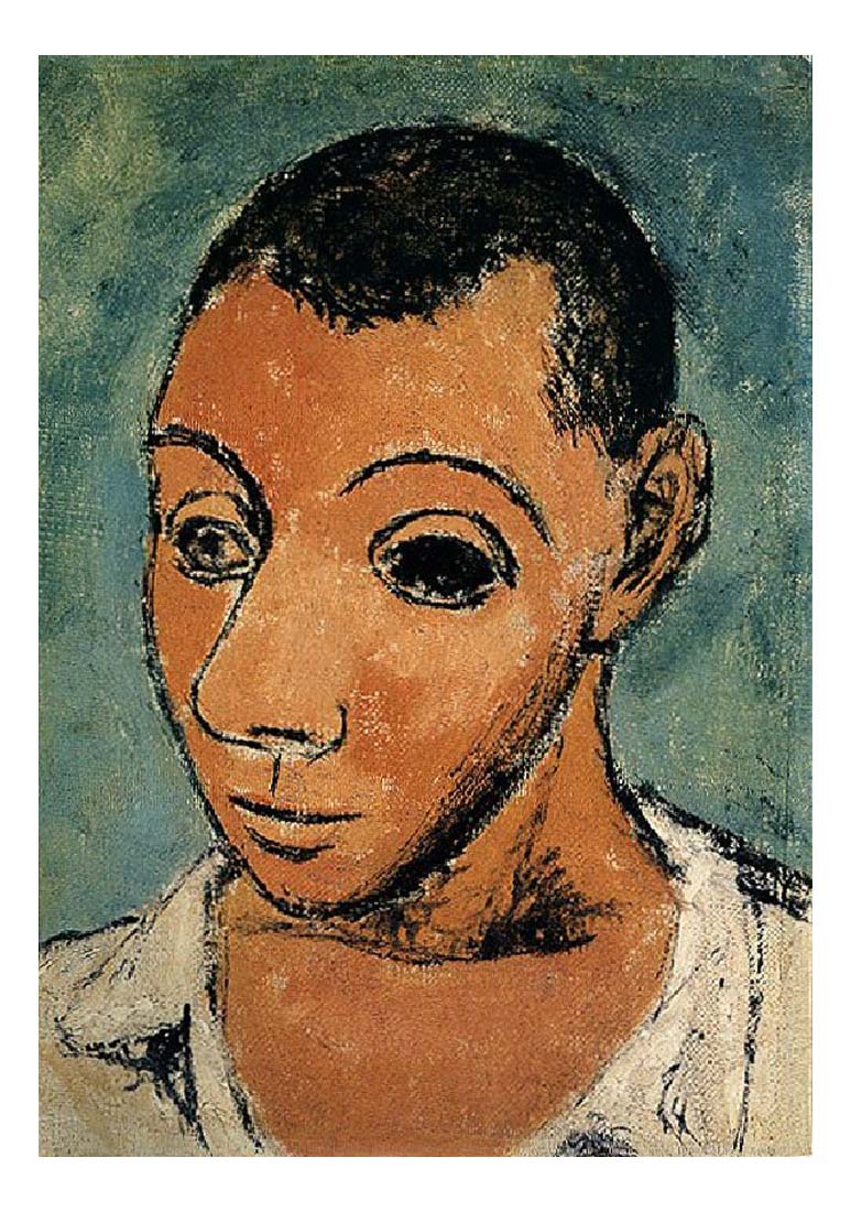 1906 Autoportrait1 by Pablo Picasso, vintage artwork, 16x12"(A3) Poster
