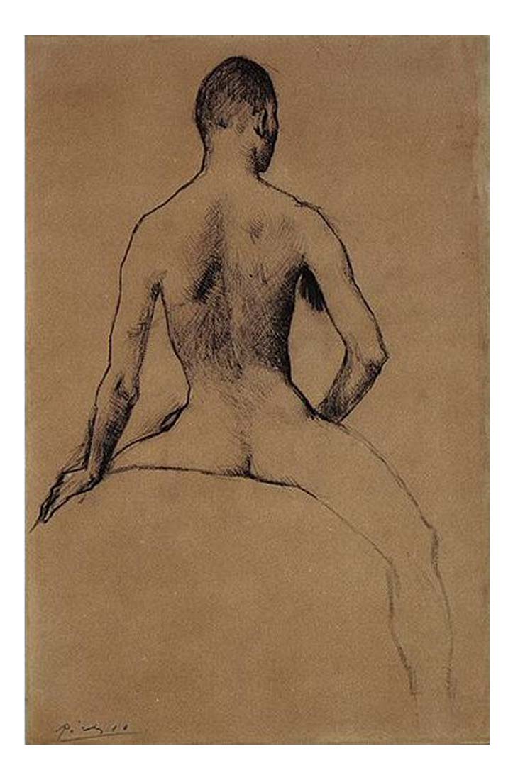 1906 Jeune homme et cheval2 by Pablo Picasso, vintage artwork, 16x12"(A3) Poster