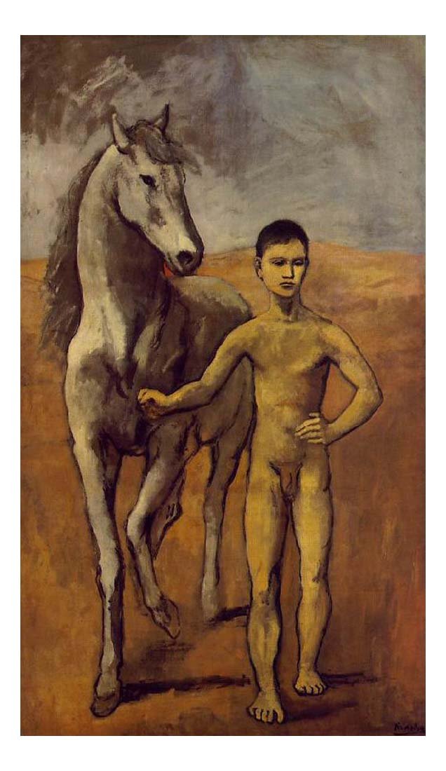 1906 Meneur de cheval nu3 by Pablo Picasso, vintage artwork, 16x12"(A3) Poster