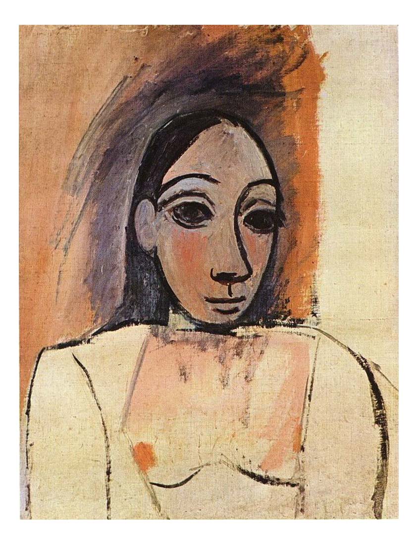 1907 Buste de femme1 by Pablo Picasso, vintage artwork, 16x12"(A3) Poster