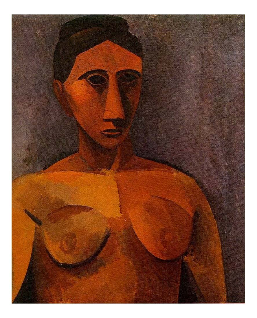 1908 Buste de femme2 by Pablo Picasso, vintage artwork, 16x12"(A3) Poster