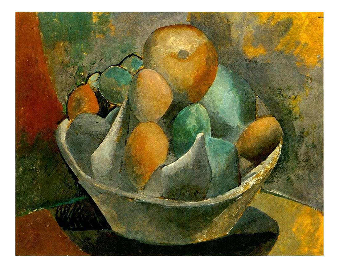 1908 Compotier et fruits by Pablo Picasso, vintage artwork, 16x12"(A3) Poster