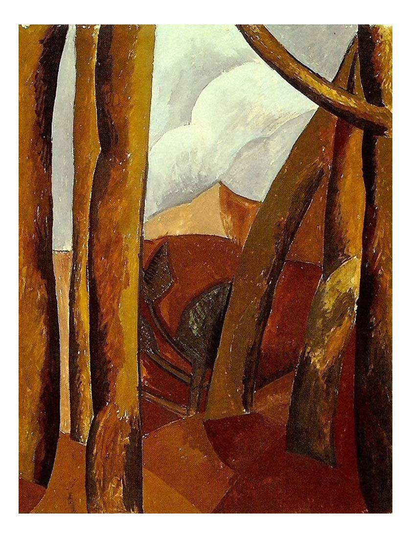 1908 Paysage5 by Pablo Picasso, vintage artwork, 16x12"(A3) Poster