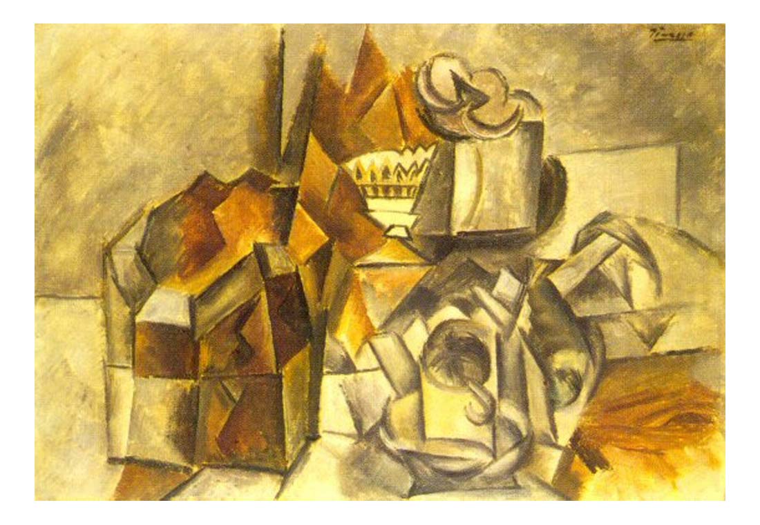 1909 Coffret, compotier, tasse by Pablo Picasso, vintage artwork, 16x12"(A3) Poster