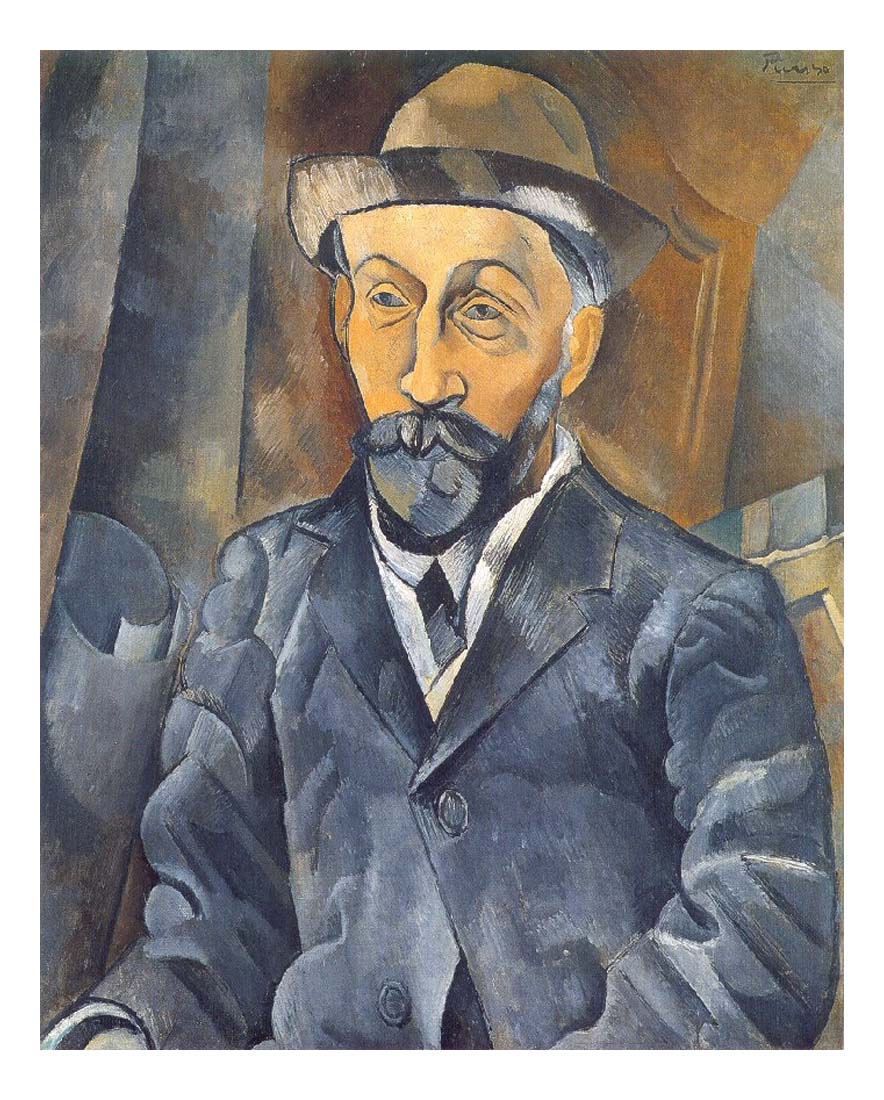 1909 Portrait de Clovis Sagot by Pablo Picasso, vintage artwork, 16x12"(A3) Poster