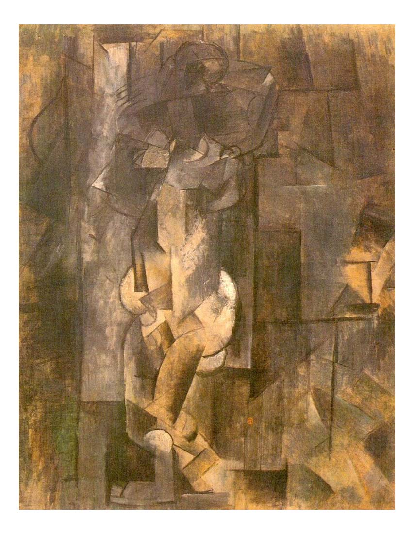 1910 Femme nue1 by Pablo Picasso, vintage artwork, 16x12"(A3) Poster