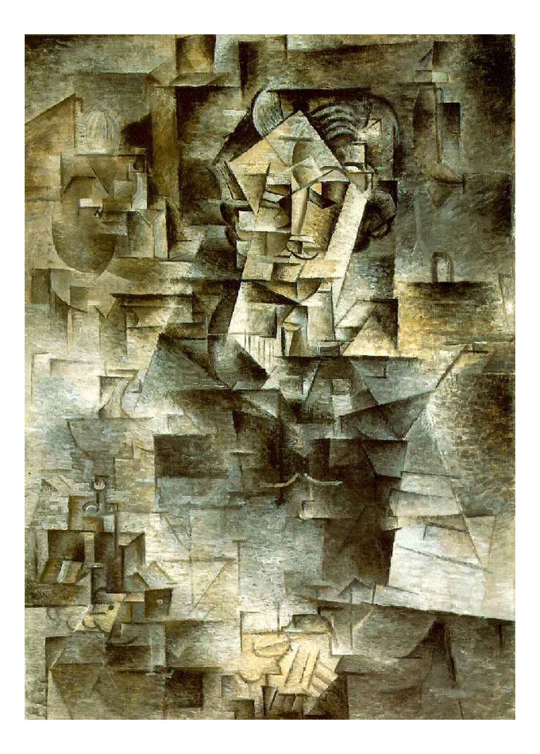 1910 Portrait de Daniel-Henry Kahnweiler by Pablo Picasso, vintage artwork, 16x12"(A3) Poster