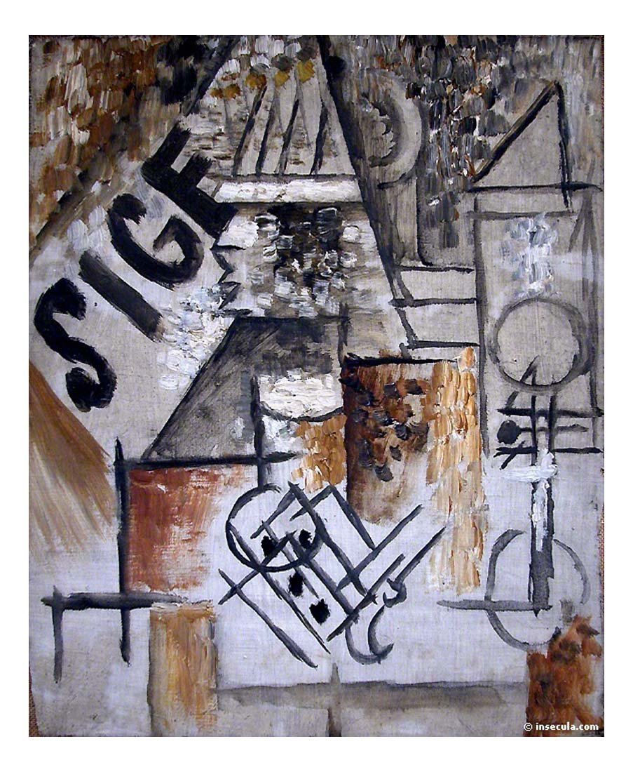 1911 Verre, pomme et livres by Pablo Picasso, vintage artwork, 16x12"(A3) Poster