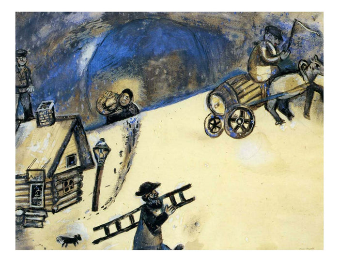 1911 1912 Marc Chagall - Winter -Vintage Artwork, 16x12