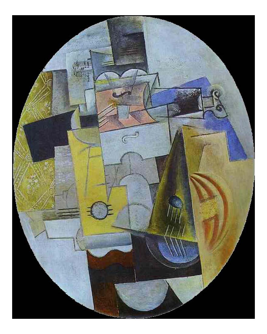 1912 Instruments de musique by Pablo Picasso, vintage artwork, 16x12"(A3) Poster