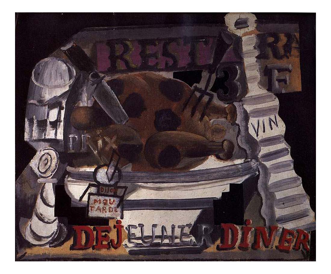 1912 Le restaurant dinde avec truffes et vin by Pablo Picasso, vintage artwork, 16x12"(A3) Poster