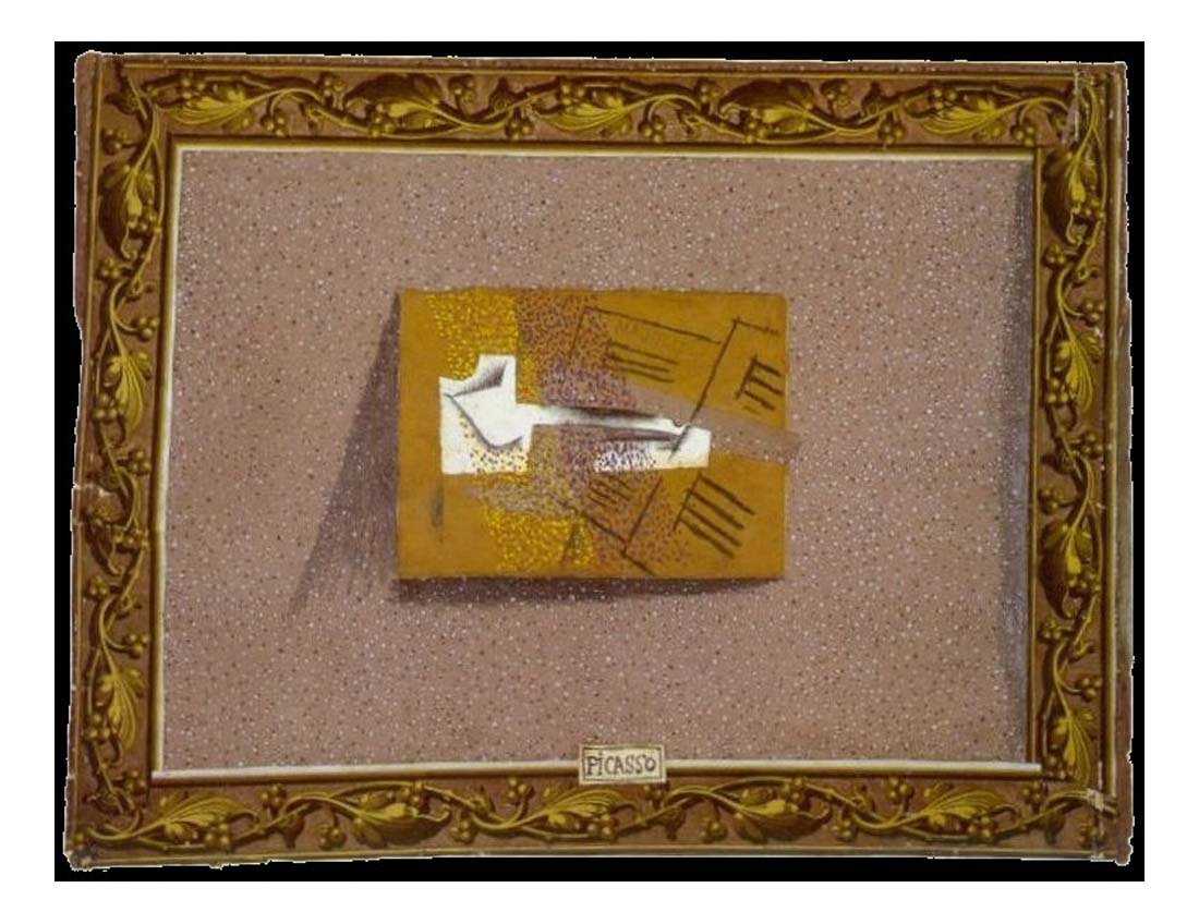 1914 Pipe et partition by Pablo Picasso, vintage artwork, 16x12"(A3) Poster