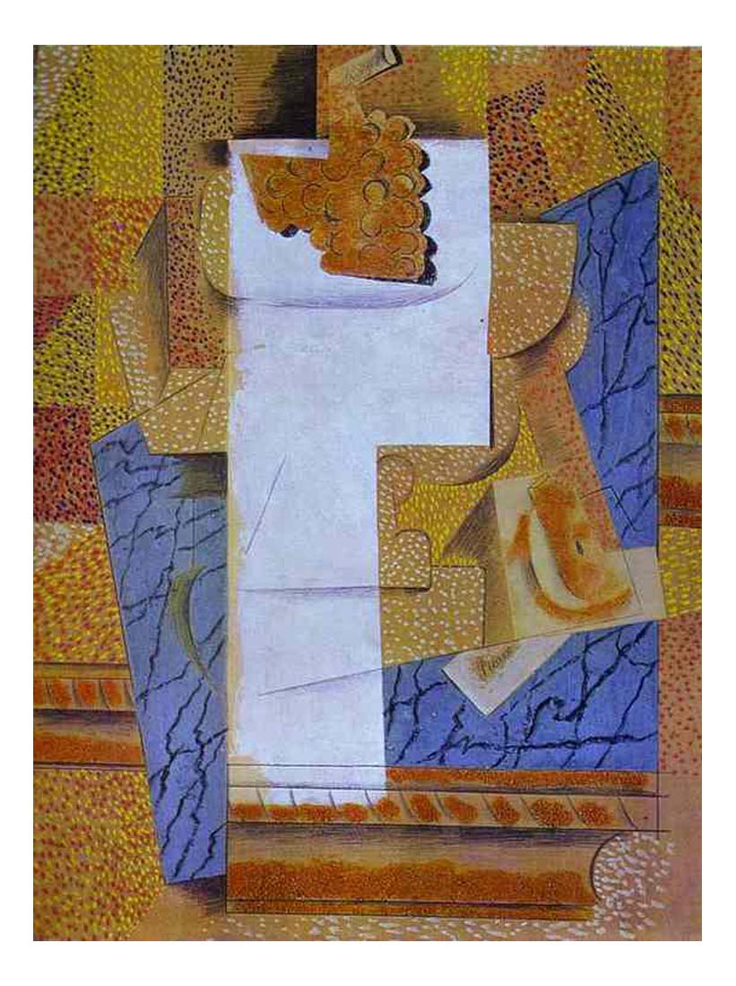 1914 vase de fruits et grappes by Pablo Picasso, vintage artwork, 16x12"(A3) Poster