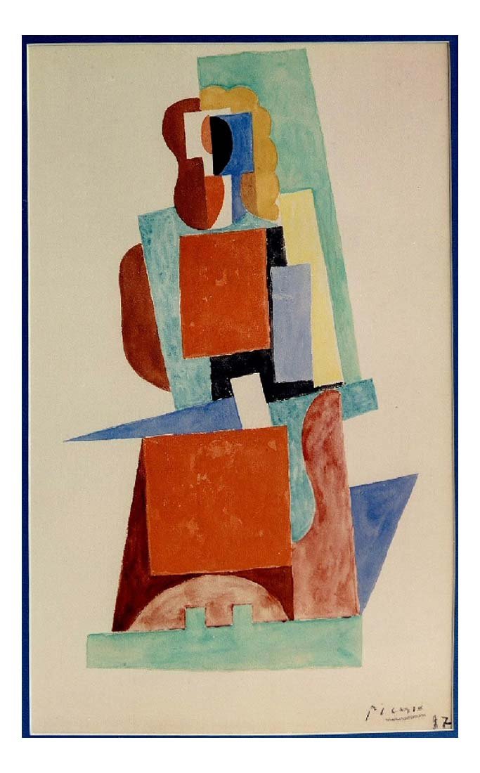 1917 Femme assise dans un fauteuil by Pablo Picasso, vintage artwork, 16x12"(A3) Poster